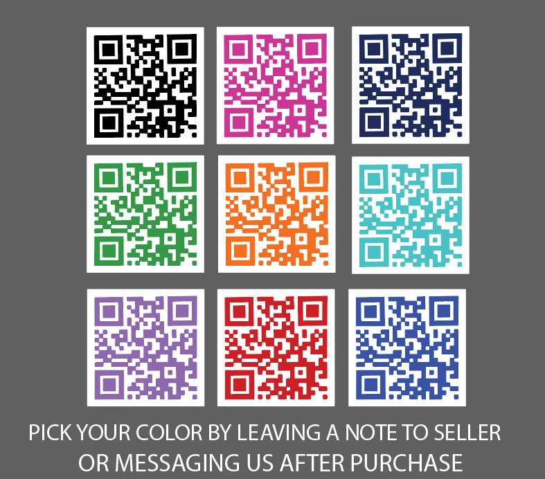 Custom QR Code Stickers Labels PICK YOUR COLOR Promote Business Free Shipping