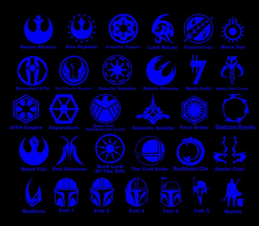 5″ Star Wars Symbol Vinyl Decal Sticker Window Starwars Galactic mandalorian car