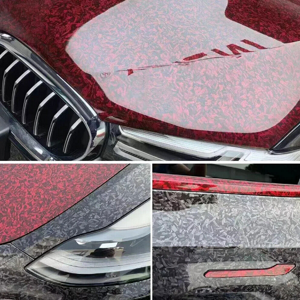 20x152cm Car Glossy Crystal Forged Carbon Fiber Wrapping Vinyl Film Foil Sticker
