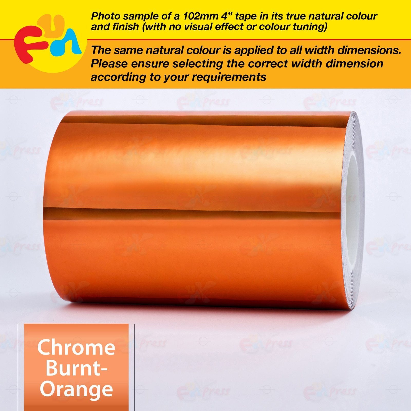 CHROME BURNT-ORANGE 1-1/2″ STRIPE Car Model Motorcycle TAPE Vinyl Sticker 38mm