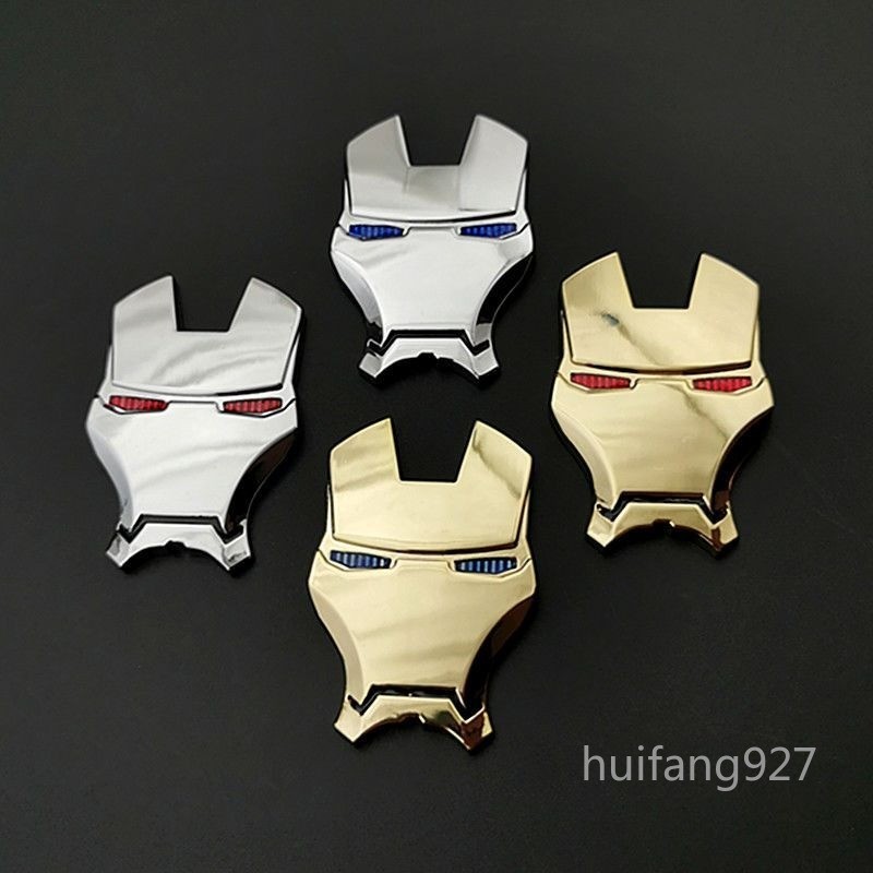 3D Metal Car Rear Trunk Lid Fender Body Badge Avengers Iron Man Emblem Decal