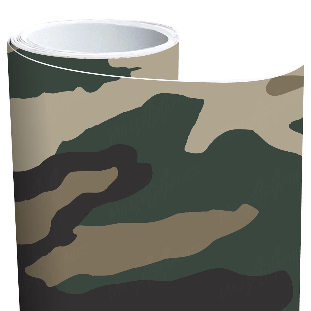 Army Camo Traditional Green Brown Black Wrap Vinyl Roll Sheet 3M – Many Sizes