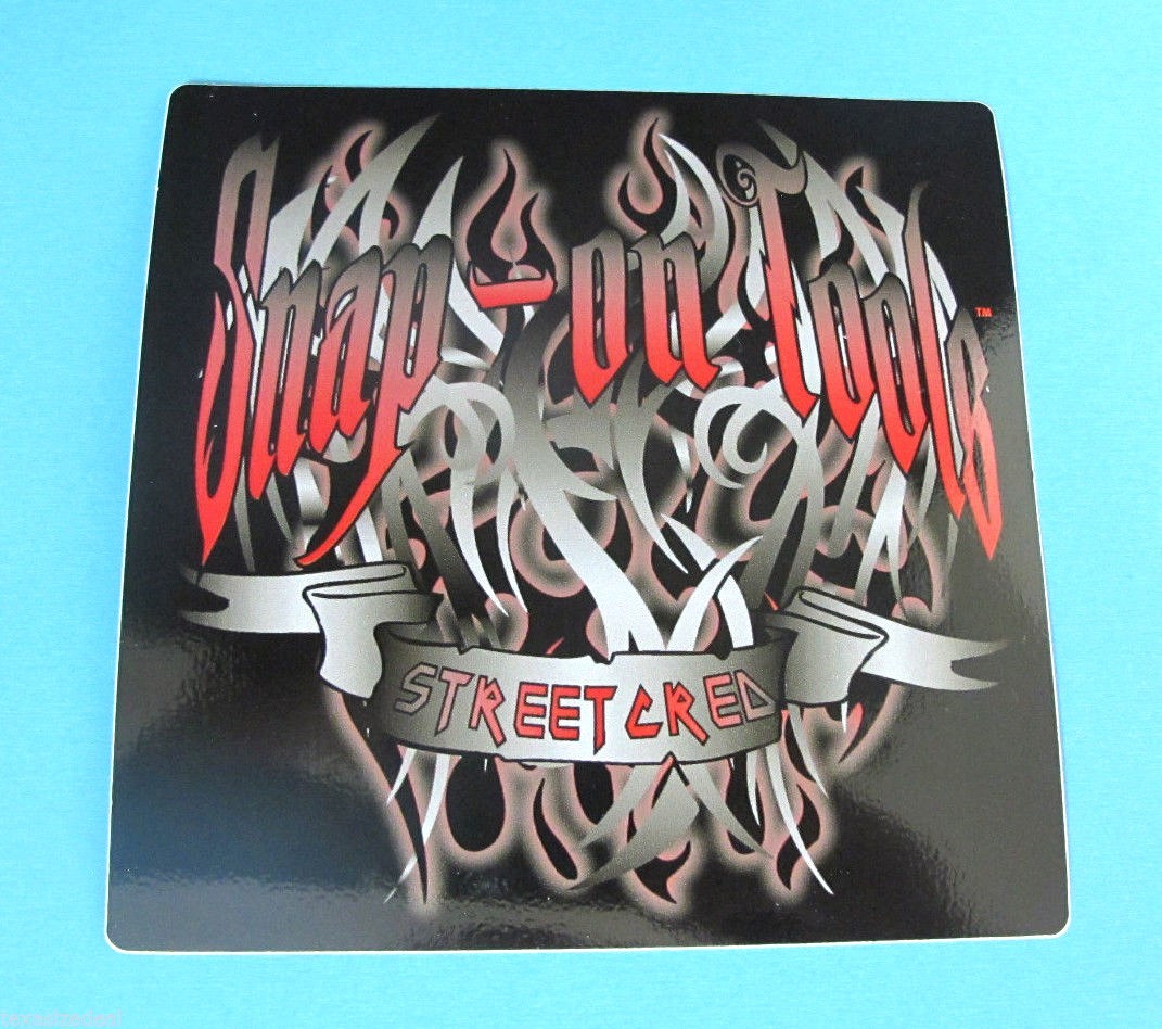 Genuine Official Snap On Tools Logo Decal STREET CRED – 5″ X 5″ NEW Sticker