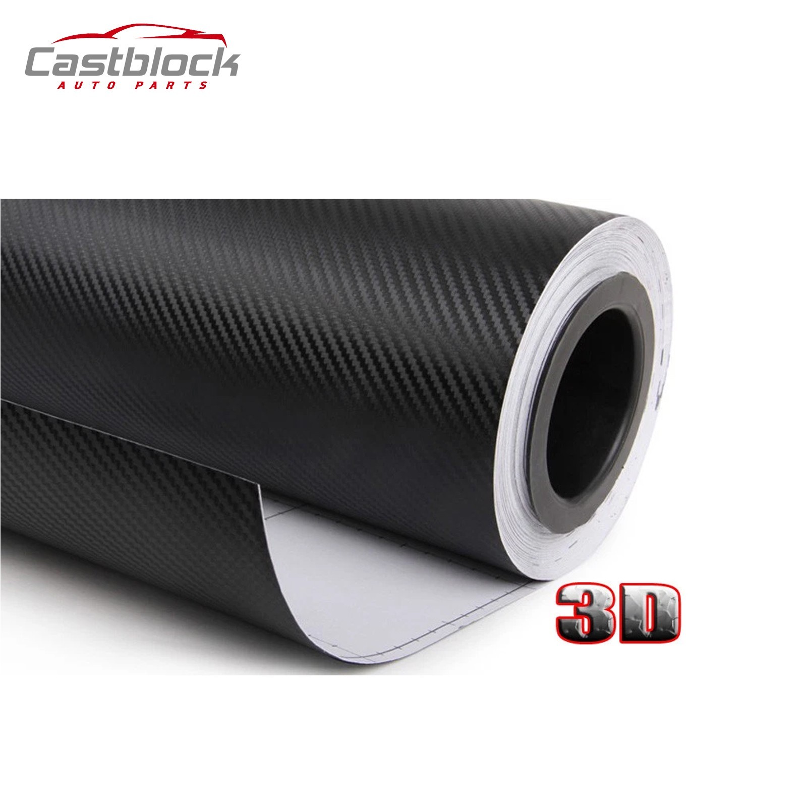 Vinyl Carbon Fiber Black Film Wrap 3D Bubble Free Air Release (12″ x 59″)