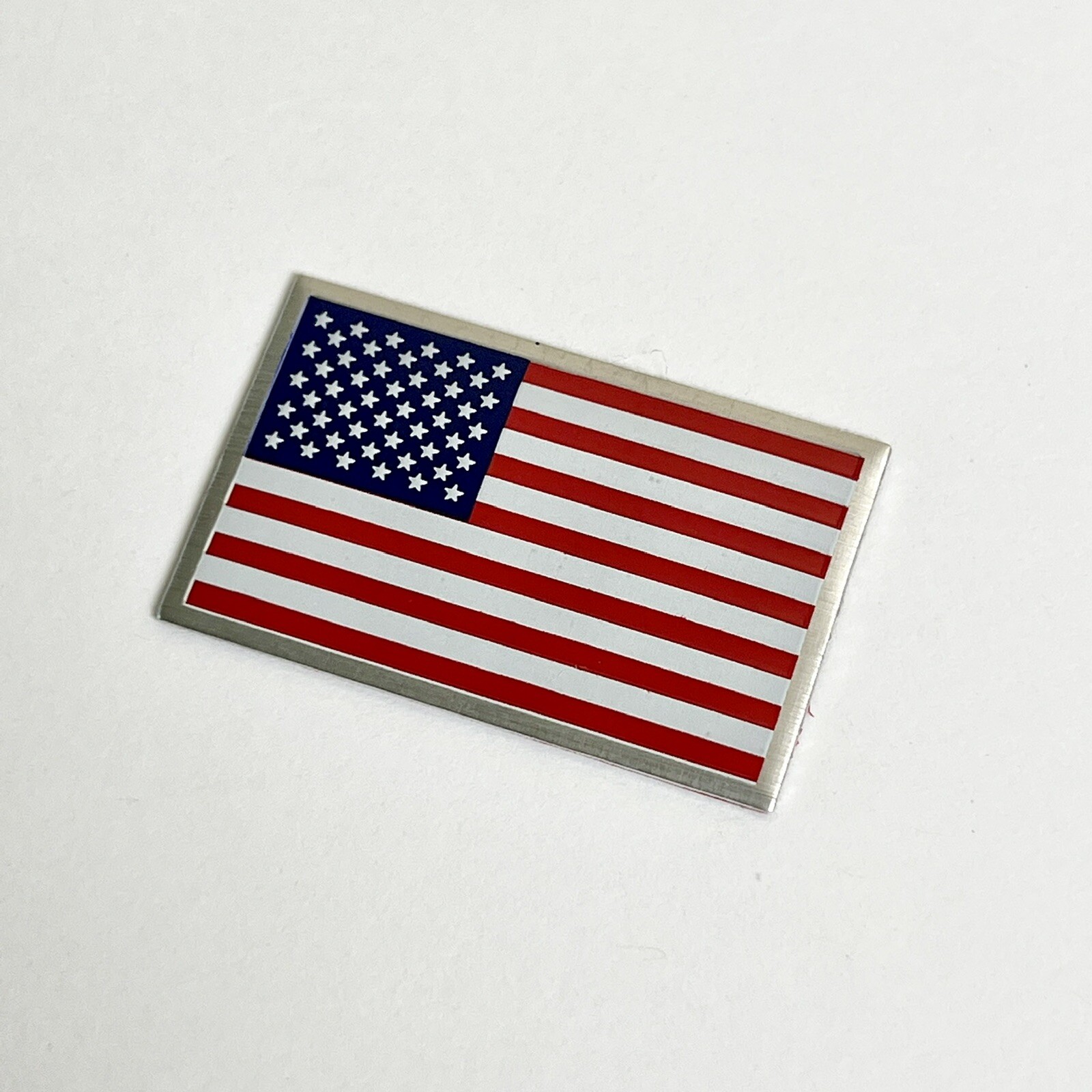 United States of America Flag Car Emblem Badge Decal Sticker 1″x 1.5″ Metal USA