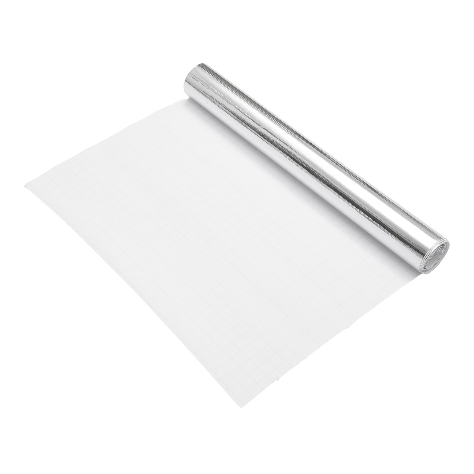 Silver Chrome Mirror Vinyl Wrap Film Roll Sheet Air Bubble 12 X 60 In