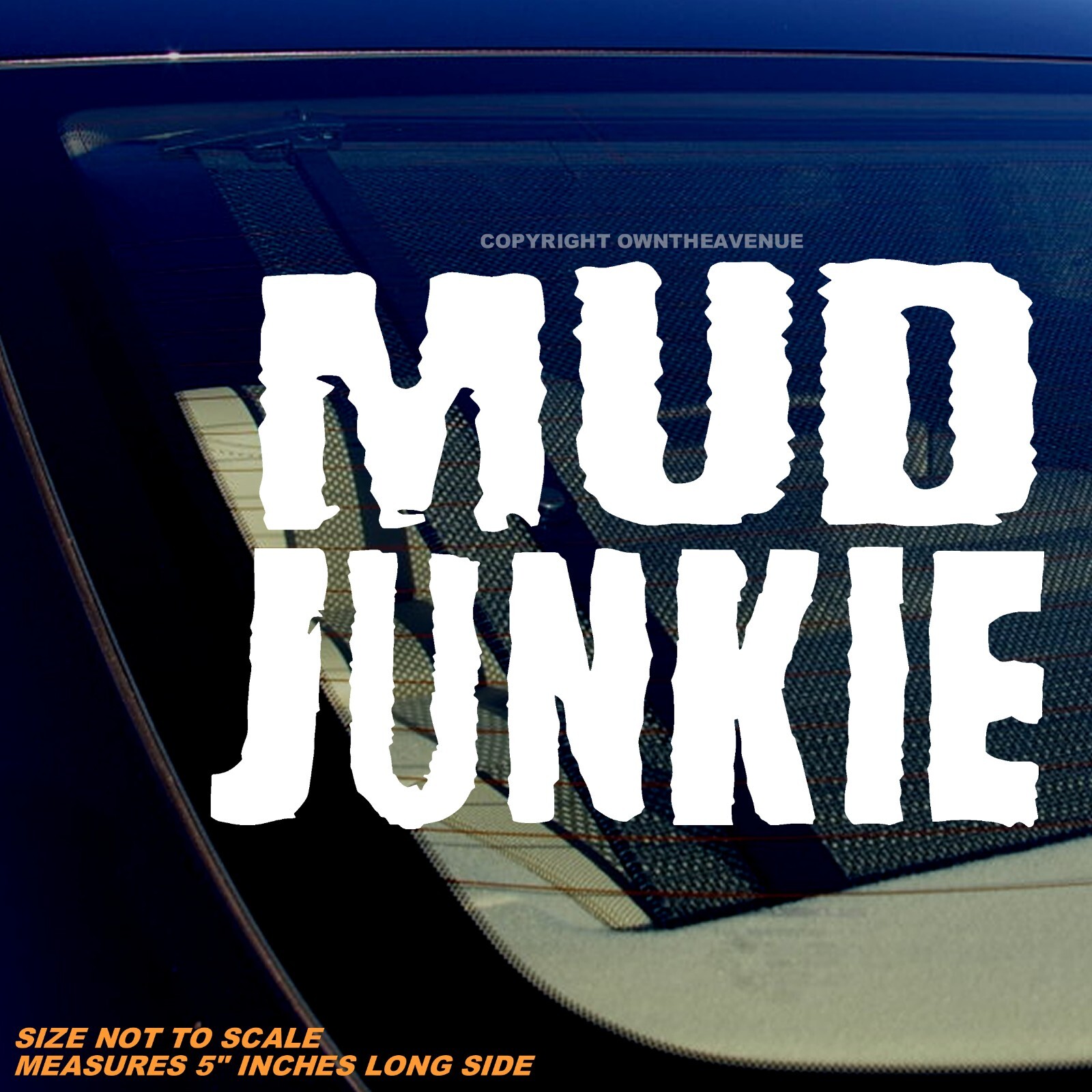 Mud Junkie Off Road 4×4 Lifted Truck Funny Vinyl Decal 5″ Inches