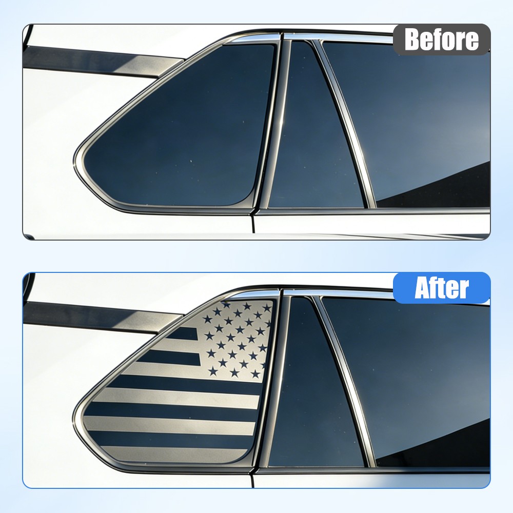 For Toyota Rav4 2019-2025 Rear Side Window American Flag Decal Left & Right Side