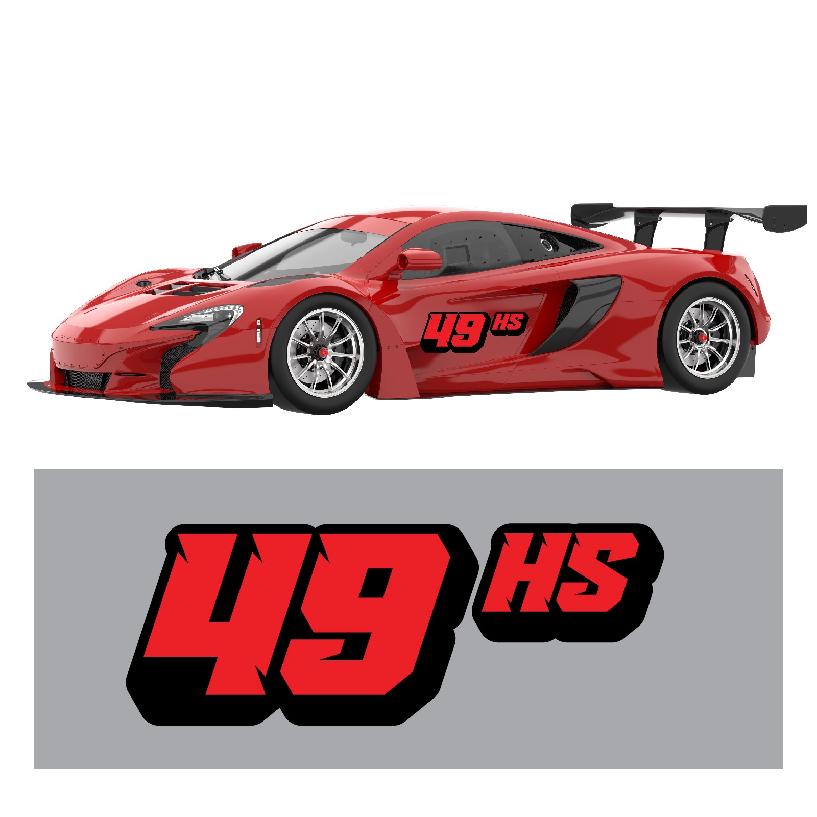 Custom Autocross Number Class Sticker Matte x2 8,10,12-16 inch – Vibrant Style