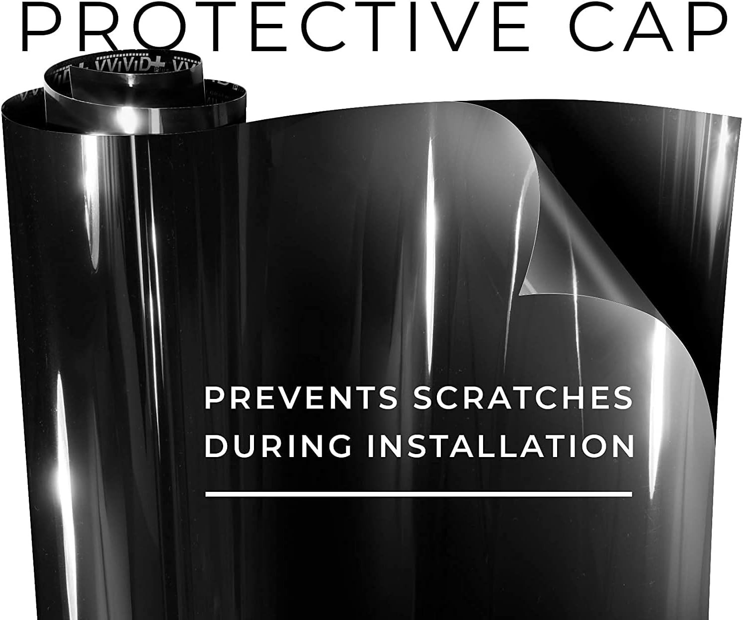 VViViD+ Ultra Gloss Premium Vinyl Car Wrap Film (6ft x 5ft, Gloss Piano Black)