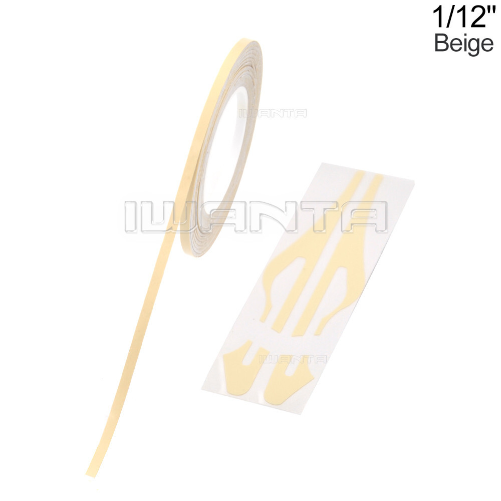 1/12″ 2mm Beige & Matte Black Pinstriping Pin Stripe DIY Vinyl Decal Sticker