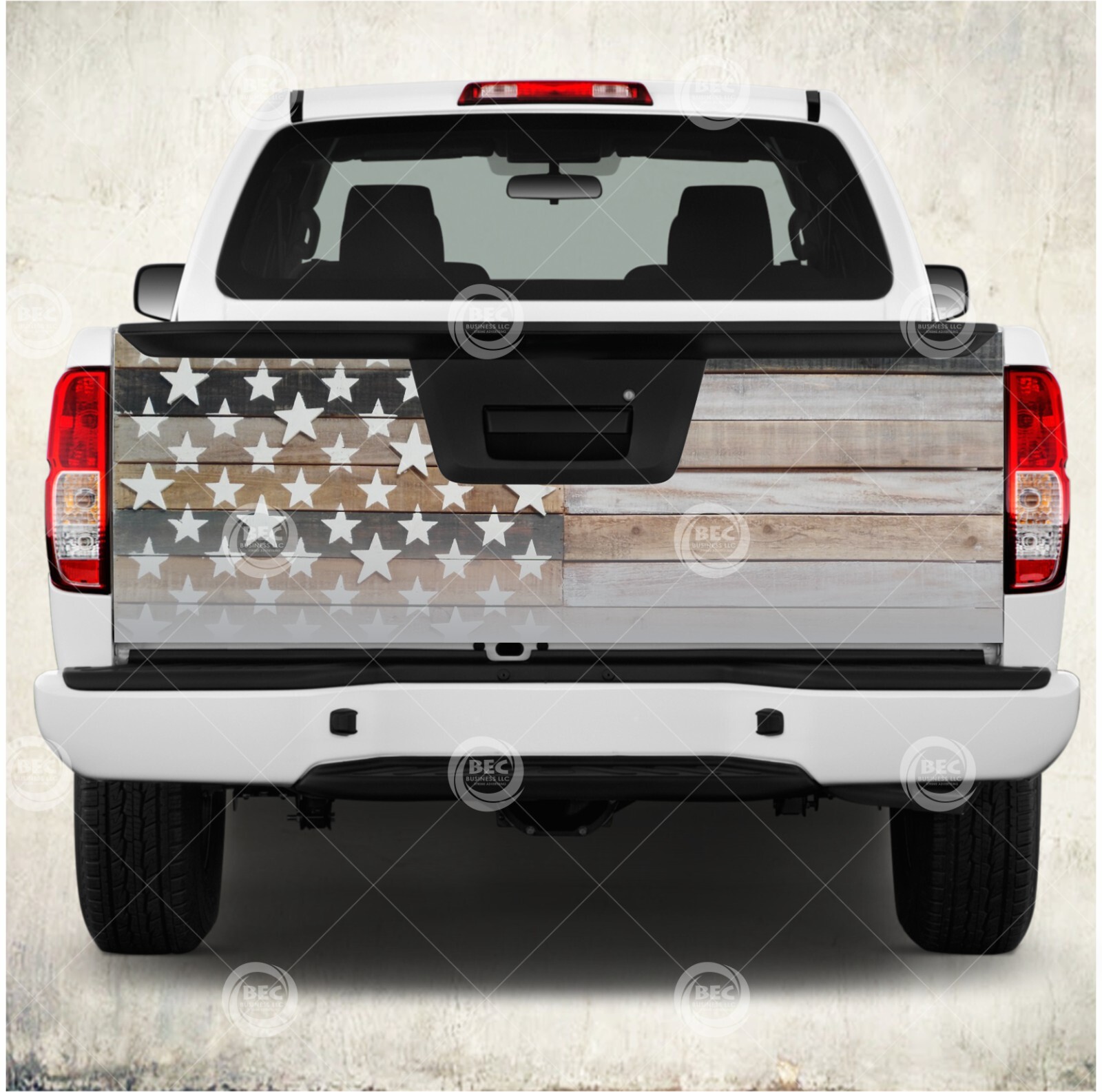 American Flag Tailgate Wrap Vinyl graphic laminated matte or glossy