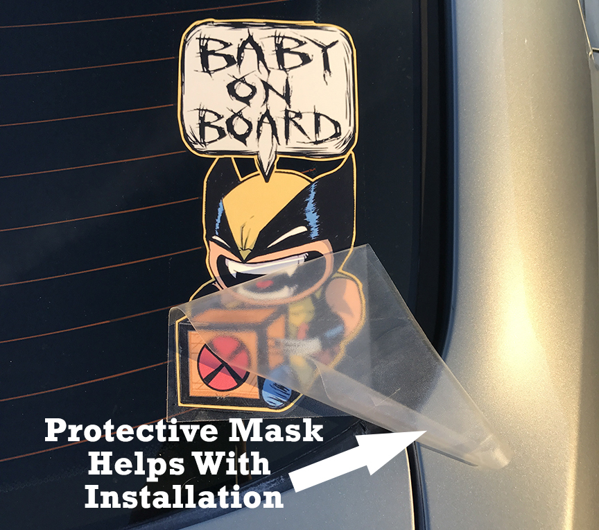 Wolverine Baby on Board X-Men Decal/Sticker
