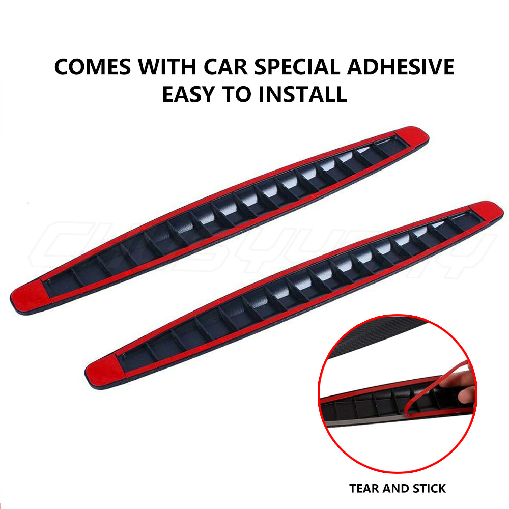 2x Car Carbon Fiber Bumper Corner Protector Guard Cover Anti-Scratch Stickers