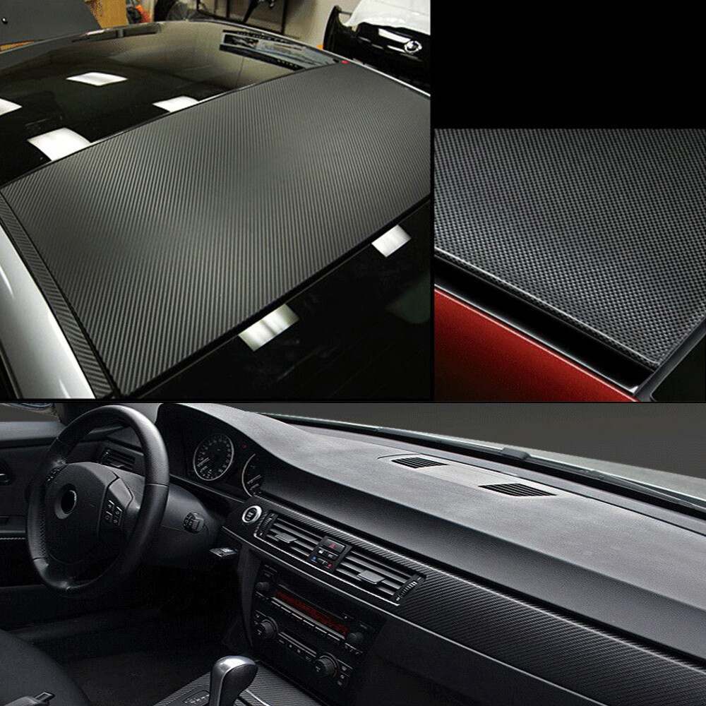 Carbon Fiber Pattern Waterproof Vinyl Car Wrap Sheet Roll Film Sticker 60″x12″