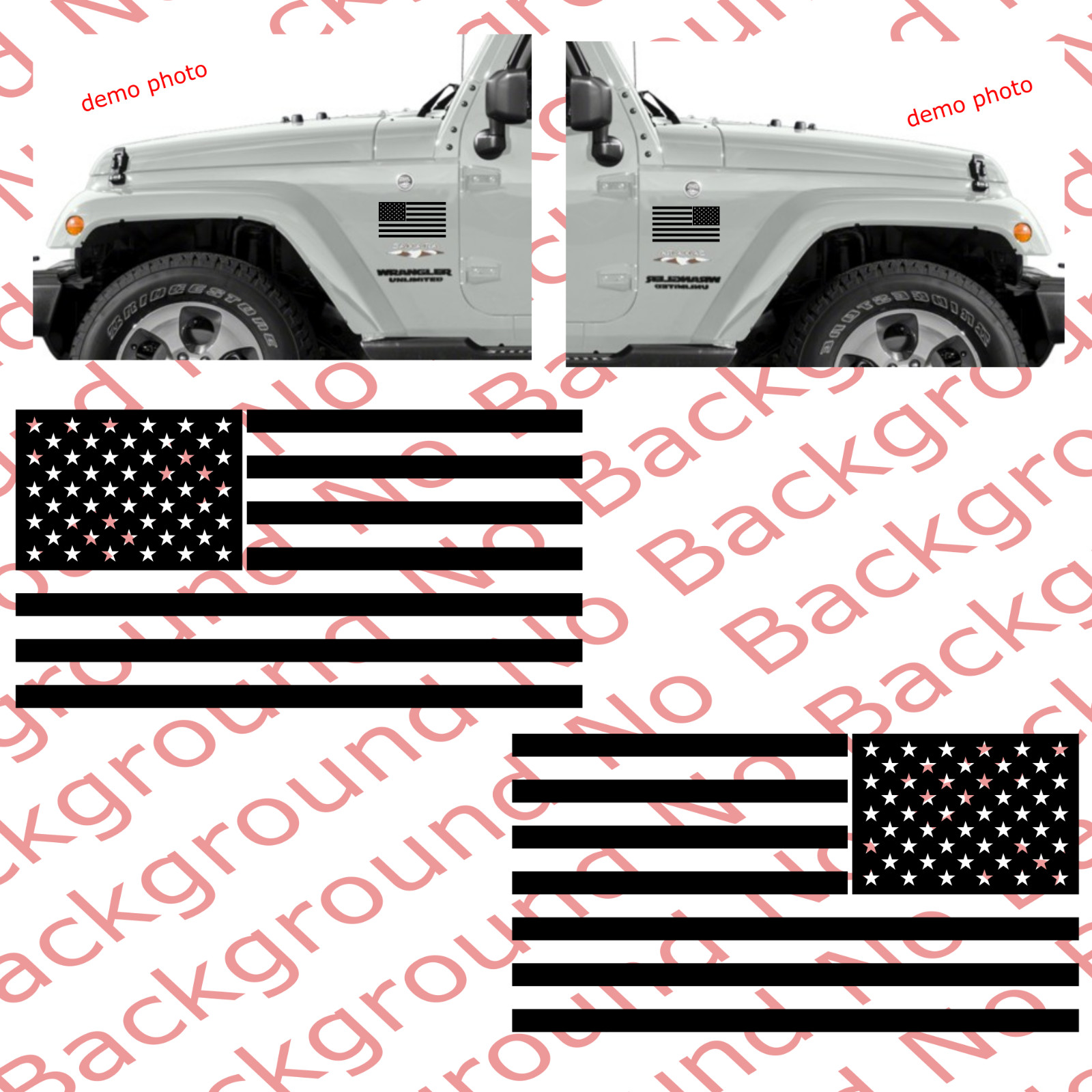 Patriotic American USA Flag Vinyl Decal Sticker Car Truck Window Fender US020