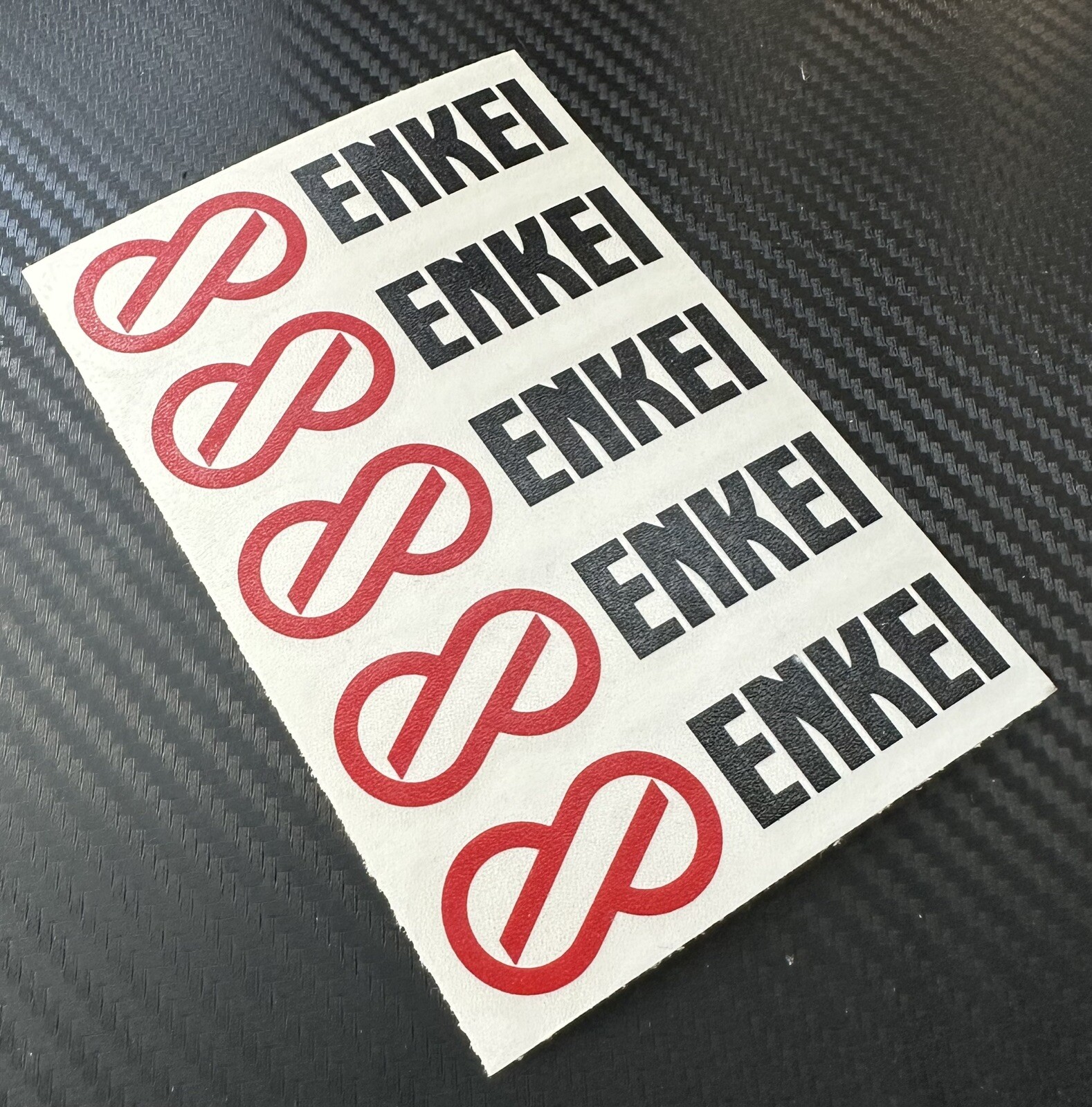 5 Enkei Logo Vinyl Decals Stickers for Spokes of Wheels Rims You Pick Colors