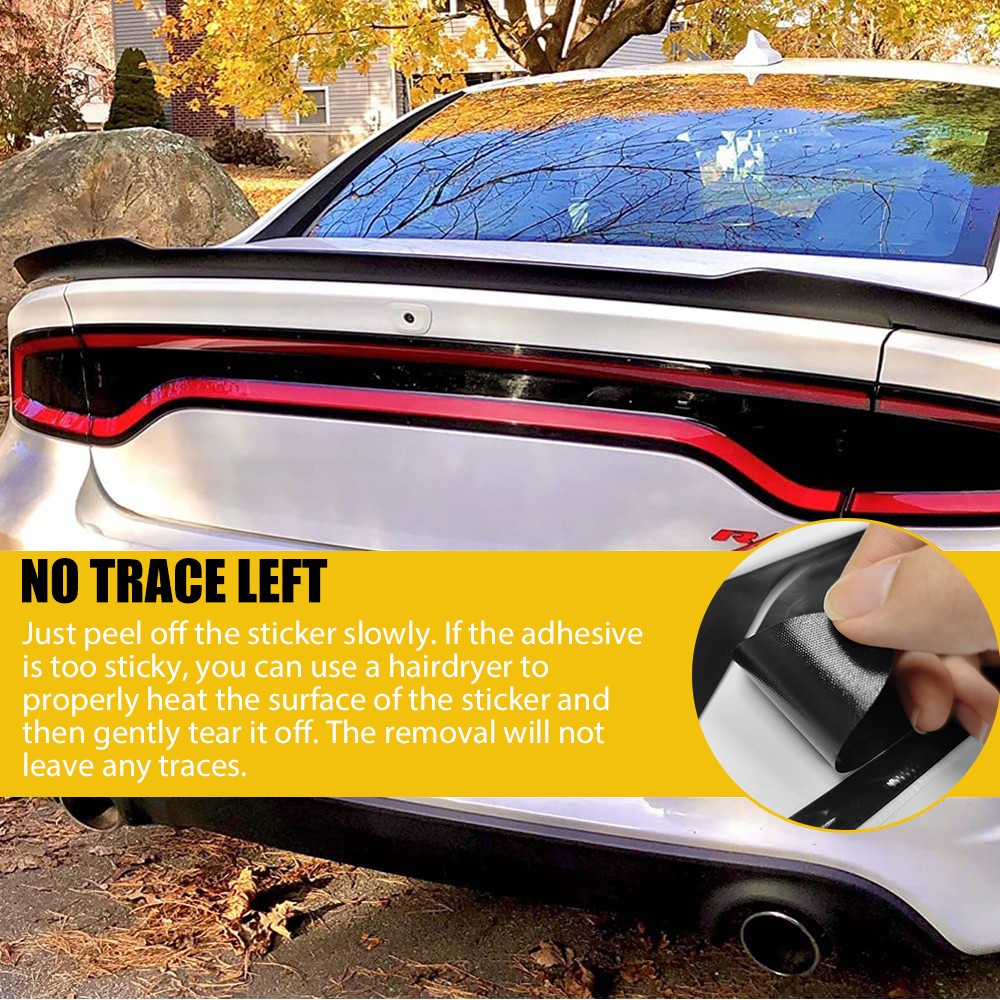 4-40 Tail Light Tint Film for Dodge Charger 2015-22 Vinyl Smoked VLT-20% Overlay