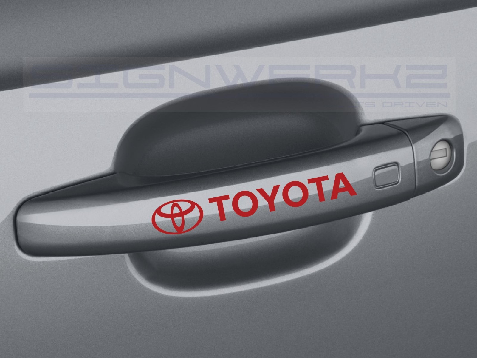 Toyota Door Handle Decal Sticker logo TRD Camry Celica FRS 4 runners – Set of 4