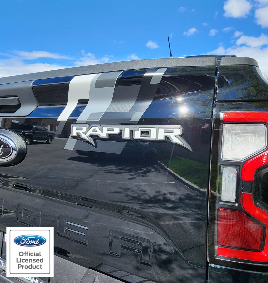 2024 Ford Ranger Raptor tailgate inlays – vinyl decals stickers inlays