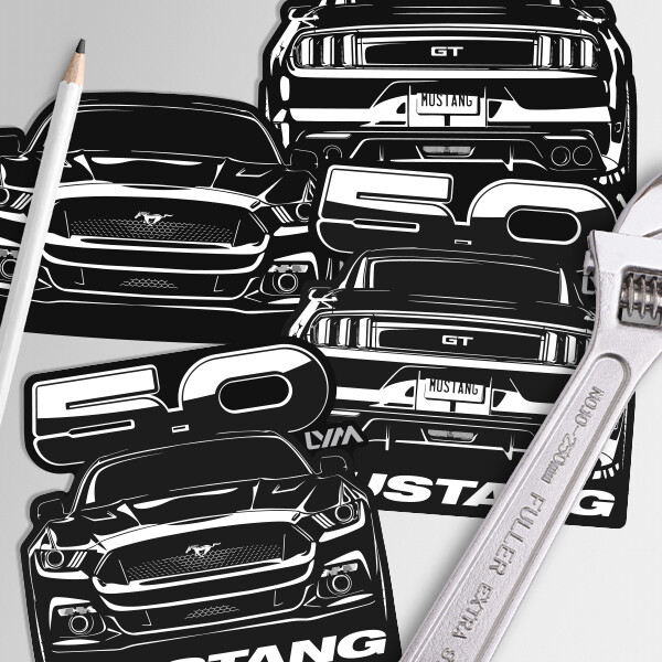 2015-2020 S550 Ford Mustang GT 5.0 Front or Rear Sticker