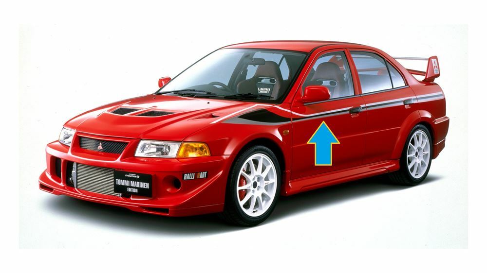 Mitsubishi Genuine Lancer EVO6 Tommi Makinen Side Decal Left & Right Set OEM JDM