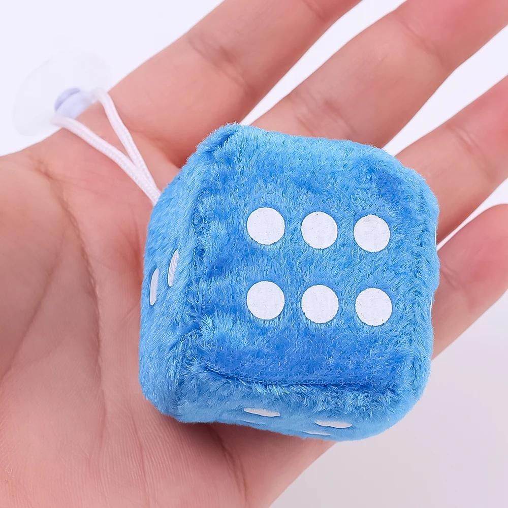 2 Pcs Car to Car Plush Pendant Three-dimensional Square Dice New