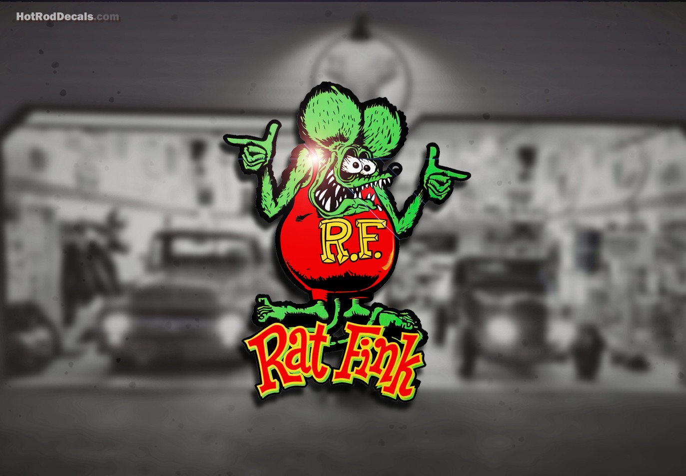 Rat Fink Water Slide Decal Rat Racing Speed Flathead Hot Rod Ford Hemi Ed Roth