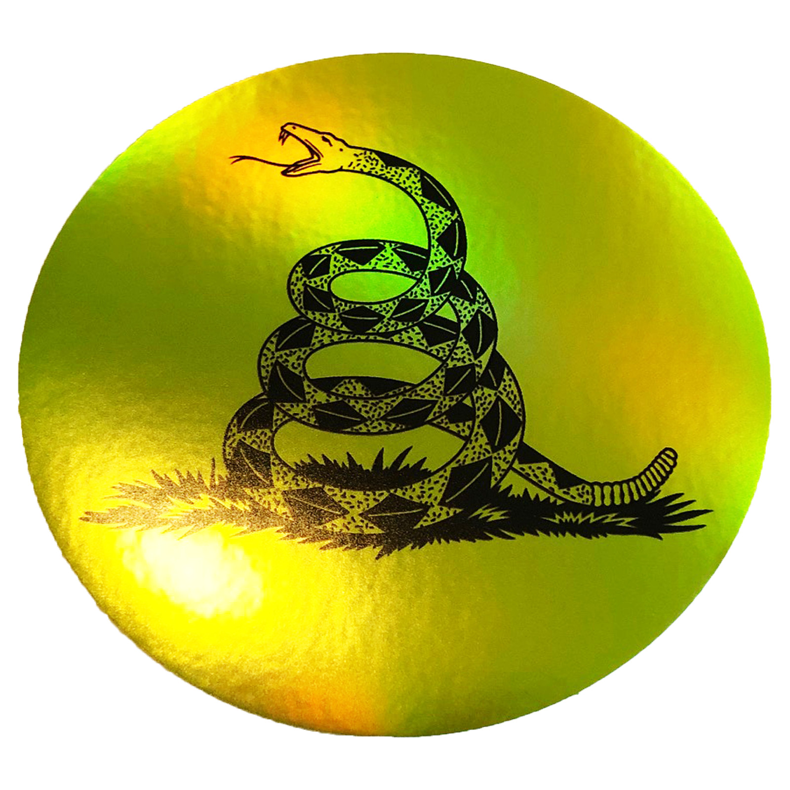 2x Shiny Dont Tread On Me NRA Gadsden Flag Stickers Reflective Second Amendment