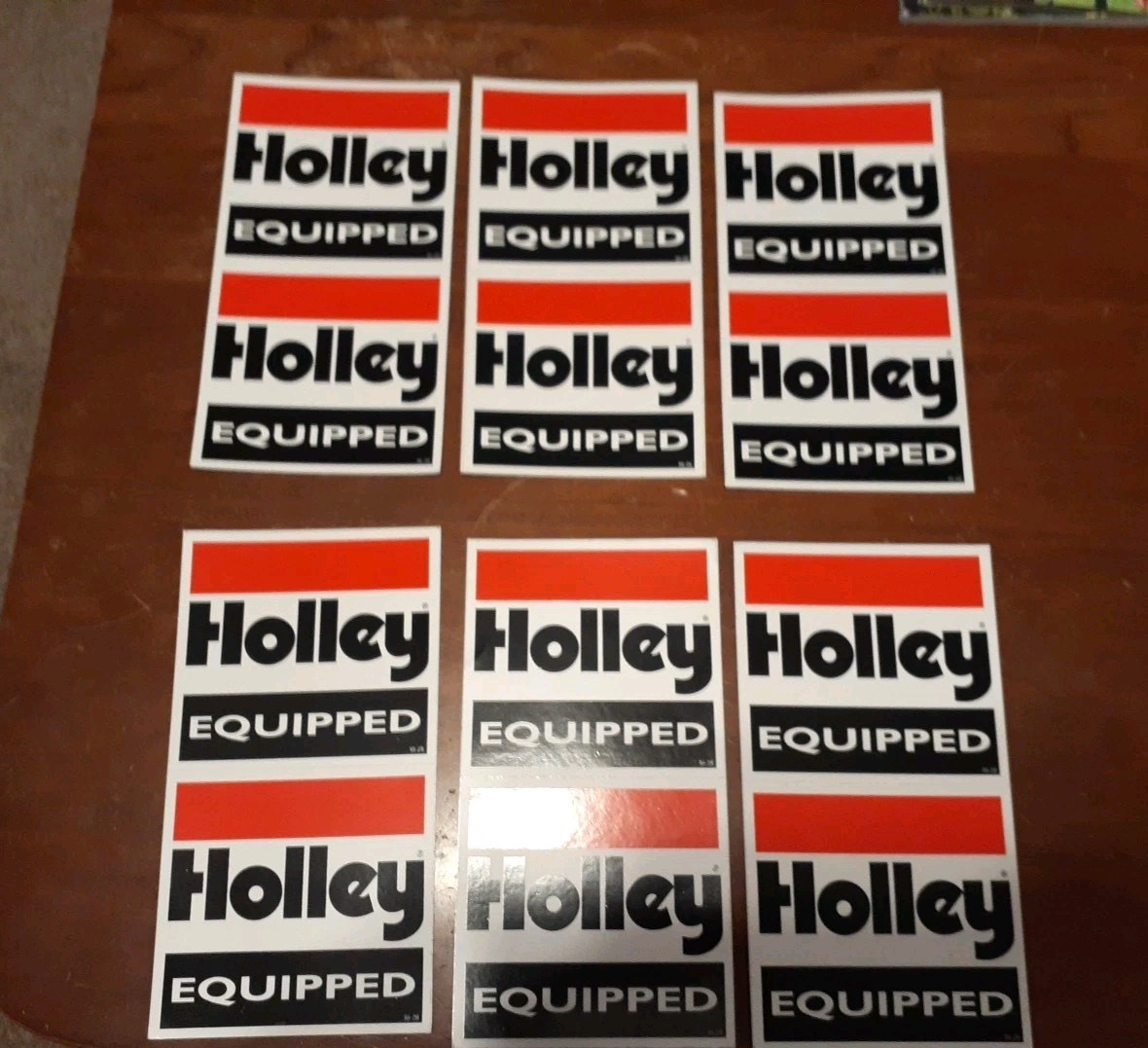 Lot Of 6 Pairs Original Holley Equipped Decal Sticker 3 X 3″ Carburetor
