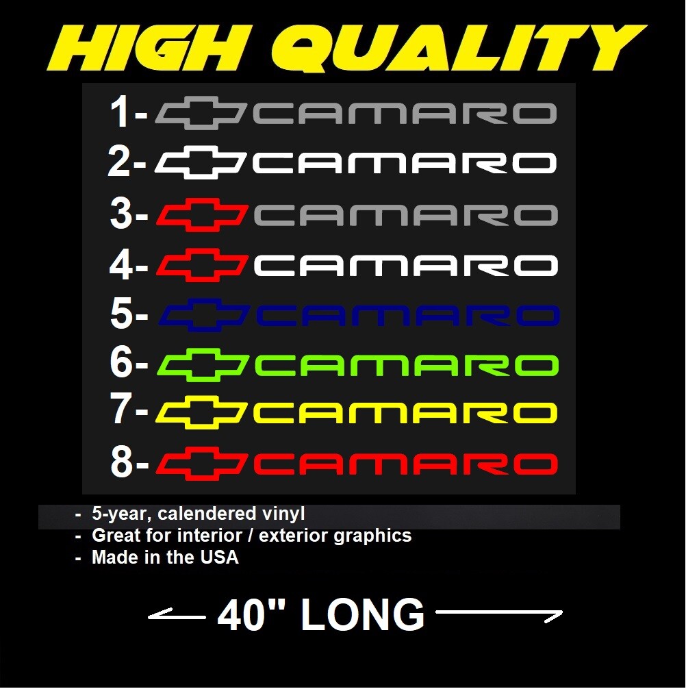 CAMARO z28 Chevrolet, 40″ LONG Windshield Baner Sticker Logo Vinyl Decal