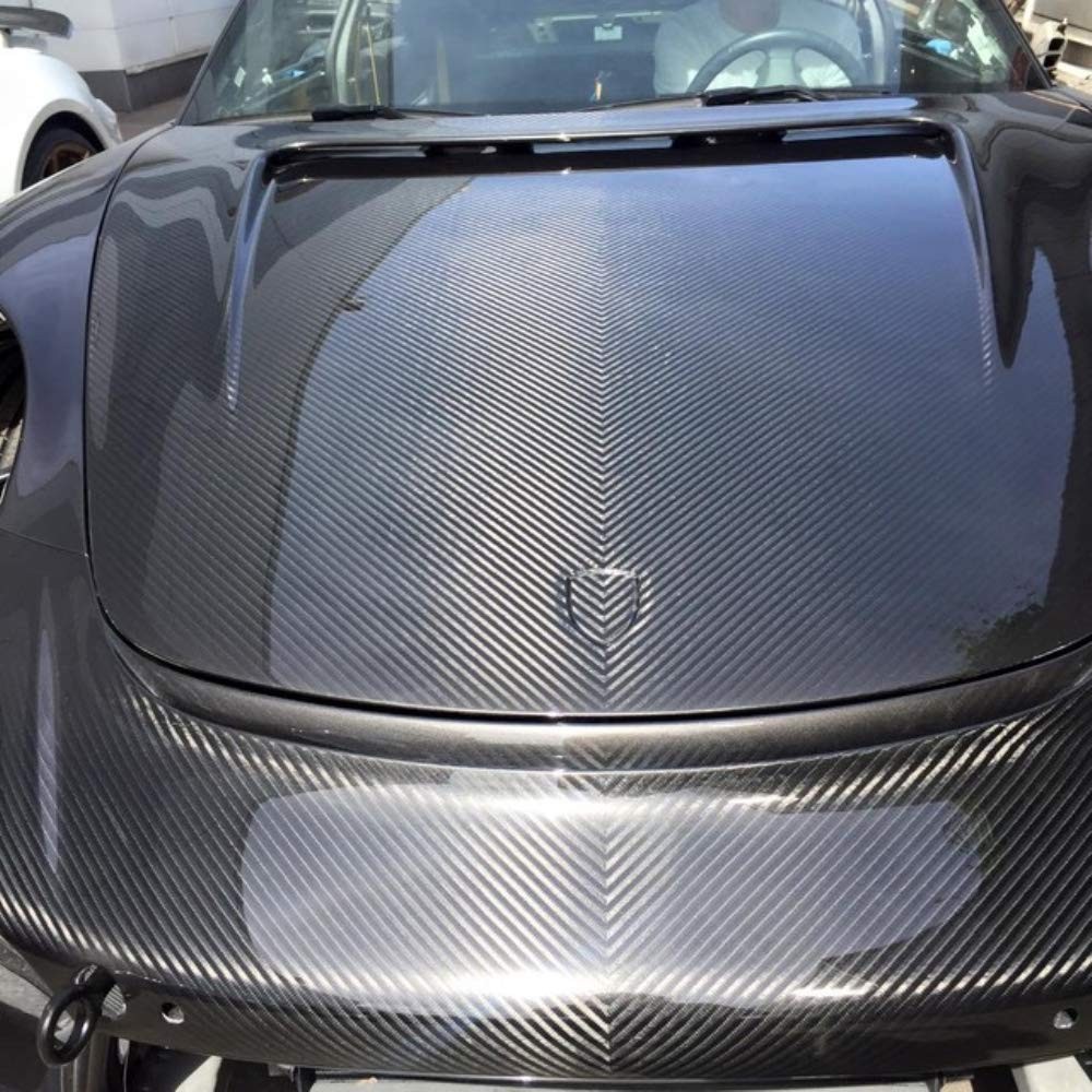 5D High Gloss Black Carbon Fiber Vinyl 12″ x 60″ / 1 FT x 5 FT Bubble Free Ai…