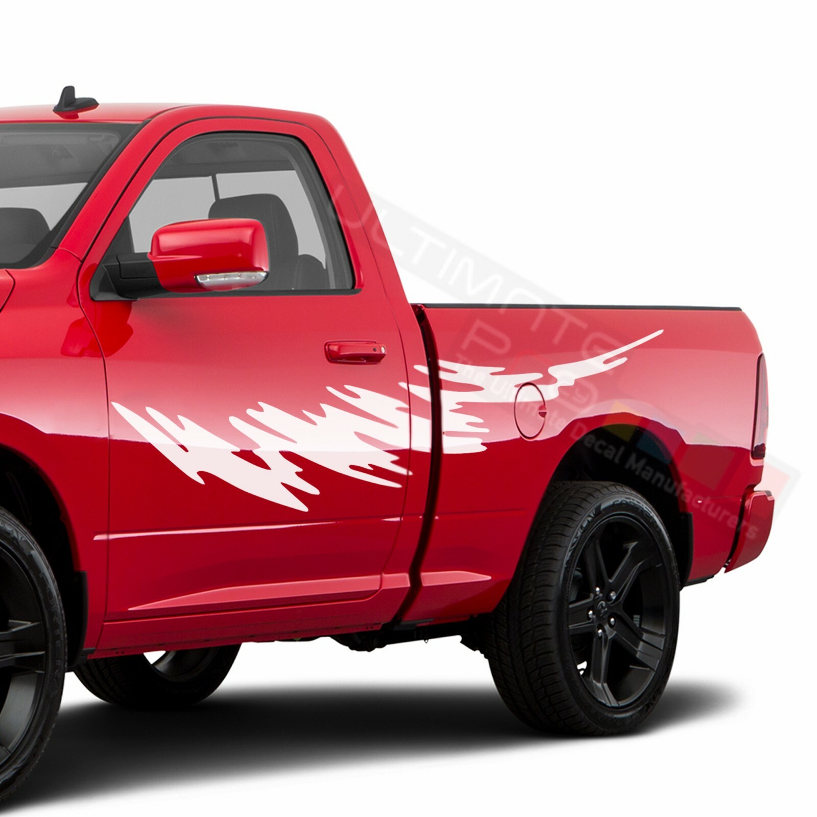 Decal Sticker Graphic Splash Brush Side for Dodge Regular Cab 3500 2017 RT 150
