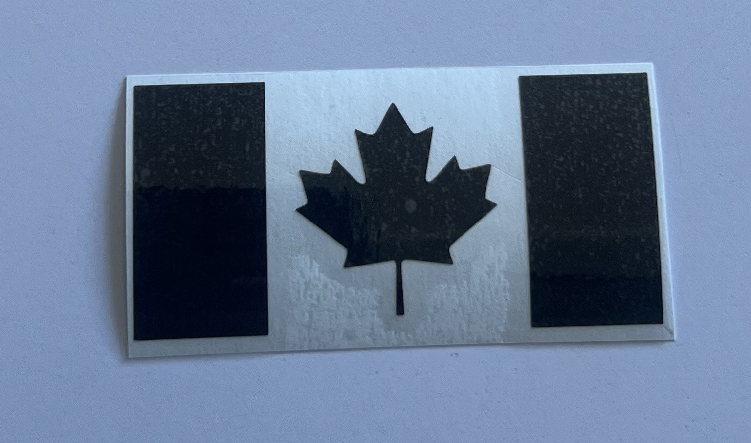3.5”x7” Canada Flag Vinyl Decal Canadian Maple Leaf Window Bumper Sticker WHITE
