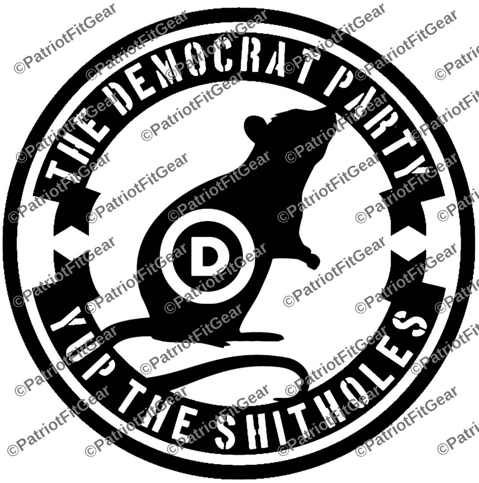 Rat Infested,The Democrat Party,Yup Sh*tholes,Liberals Suck,Sticker,Vinyl Decal