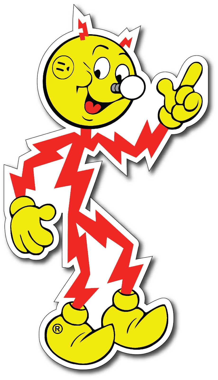 Reddy Kilowatt Tool Box Car Decal Sticker High Quality Vintage Re-Pop 3″X5″ Tall