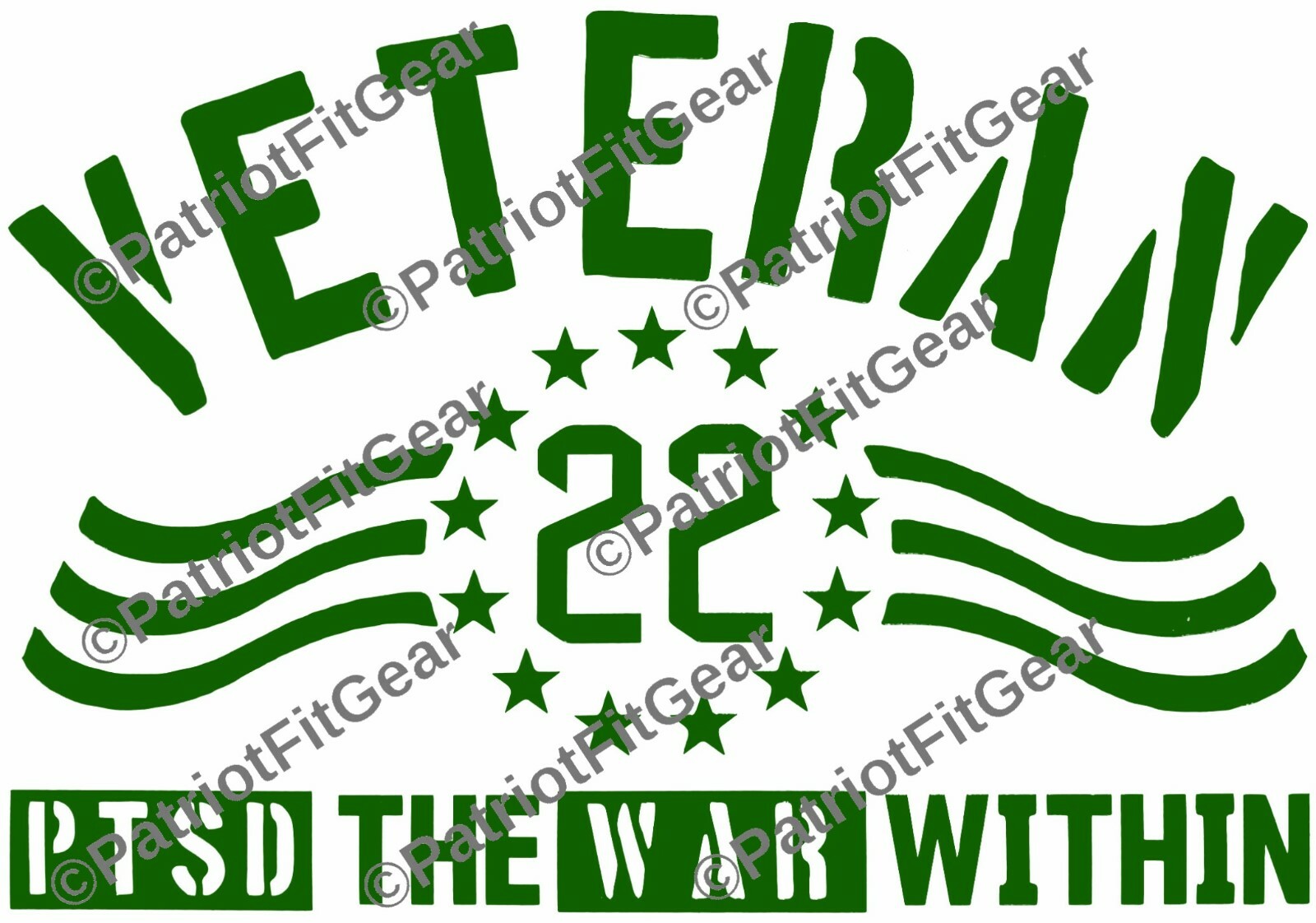 Veteran 22,The War Within,Suicide Awareness,PTSD,Support Our Troops,Vinyl Decal