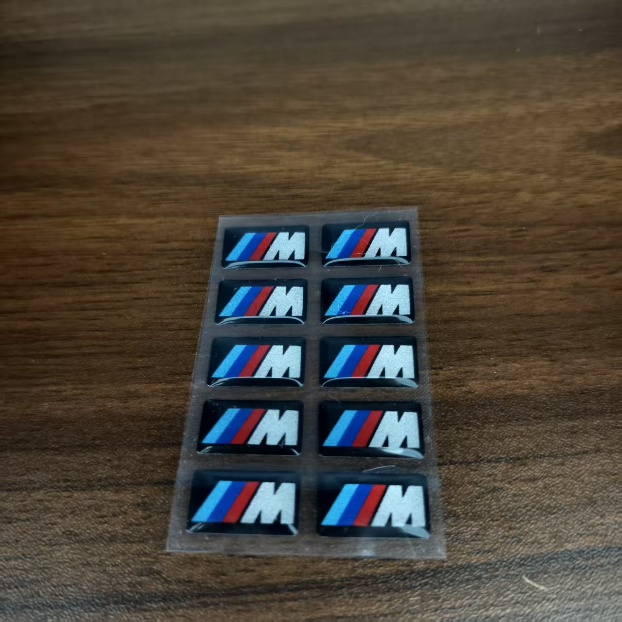 10PCS FOR WHEEL M BADGE STICKER EMBLEM DECAL 17X 9MM