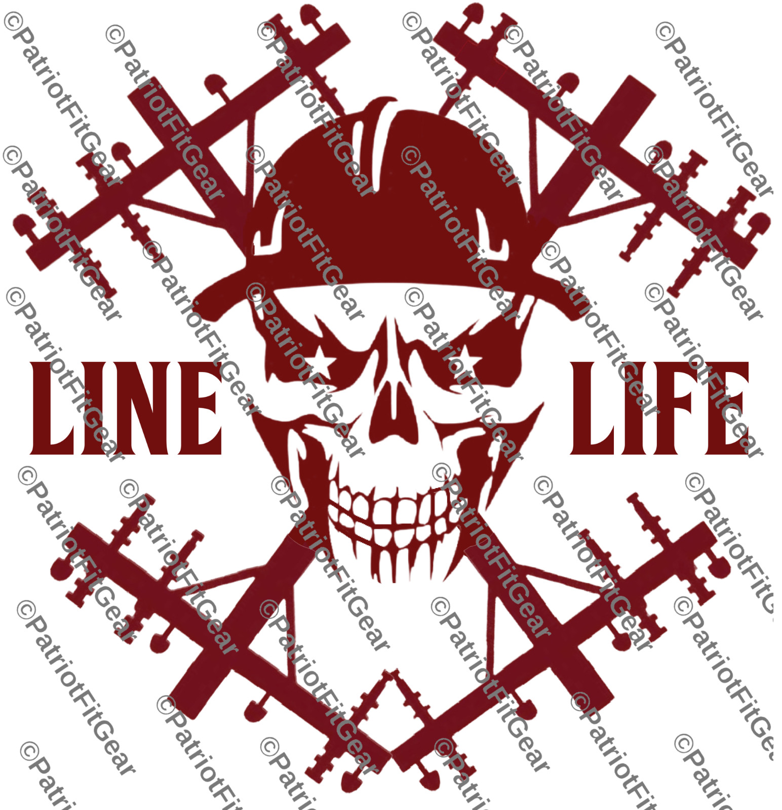 Lineman,Death Skull,Linesman,Line Work,Line Life,Electrician,Sticker,Vinyl Decal