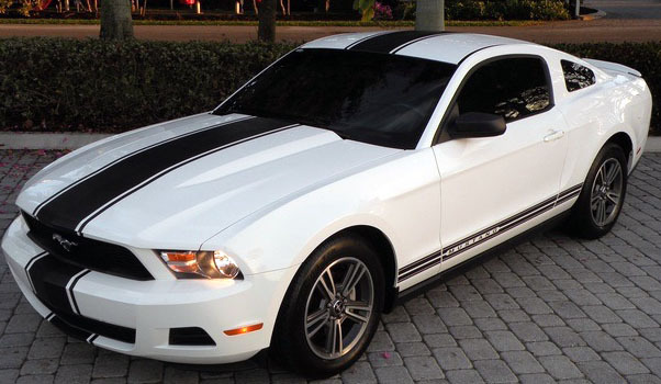 16″ center Racing Rally Stripe graphic fits ANY Model 2010-2023 Ford Mustang