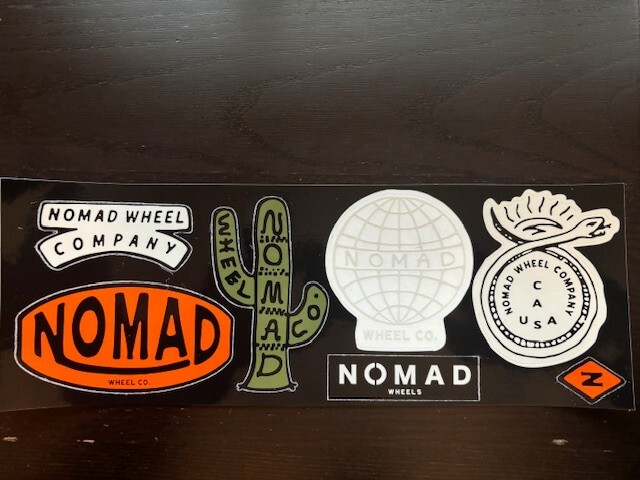 NOMAD Wheel COMPANY RACING 7PC STICKER SHEET 12.5″ X 4.5″ Offroad ATV UTV