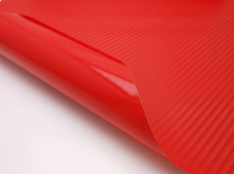 24″ X 60″ CARBON FIBER VINYL WRAP RED 3D PRO GRADE BUBBLE FREE AIR RELEASE