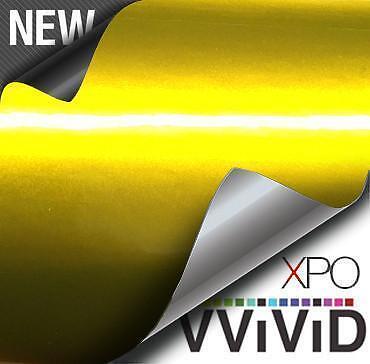 VVivid Xpo Liquid Metal Yellow Vinyl Car Wrap Film | V236