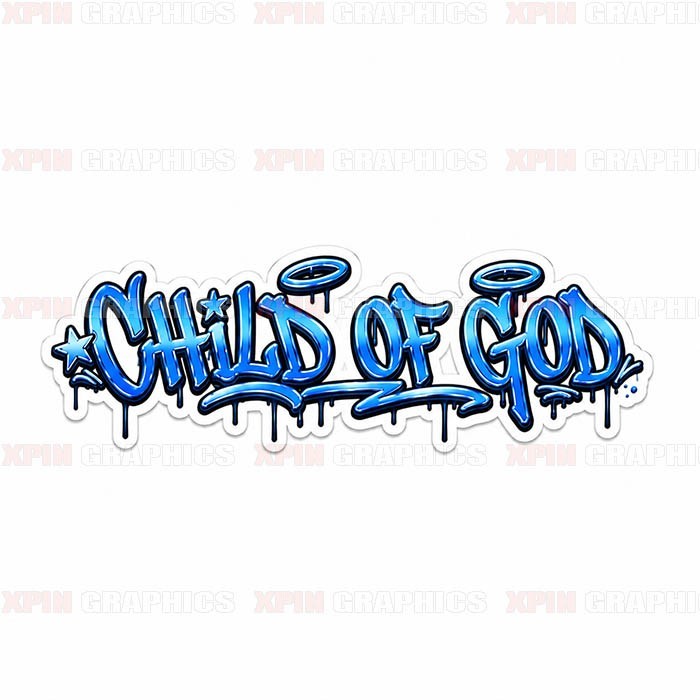 Child of God Graffiti Vinyl Decal Sticker Religious God Jesus Lord A