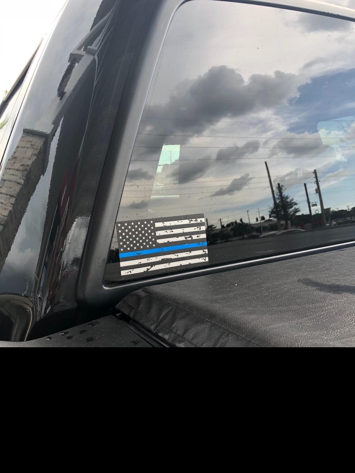 Reflective Glossy Vinyl USA American Flag Thin Line Decal Car Sticker Universal