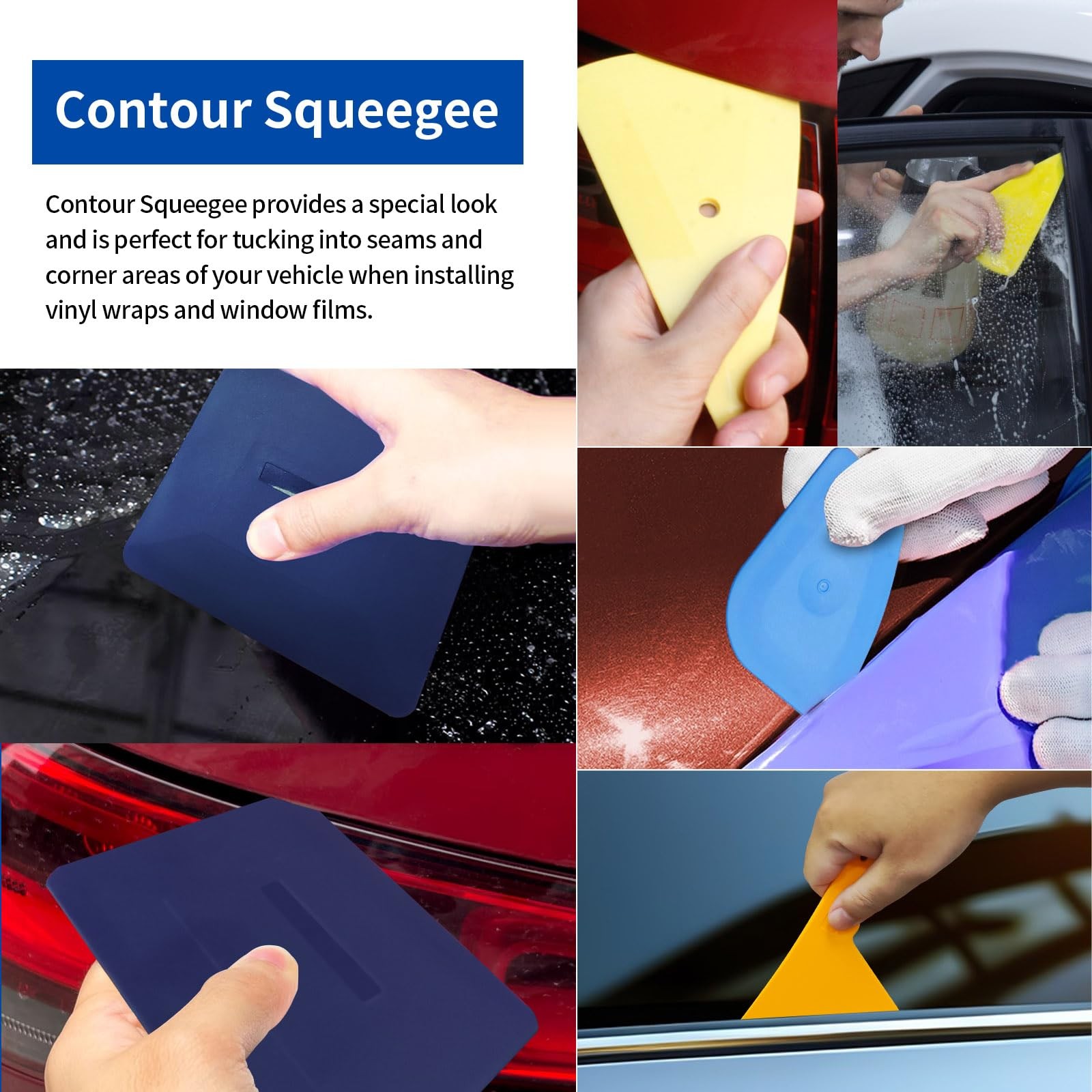Arayker 27 Pcs Car Vinyl Wrap Applicator Tool Kit Vehicle metallic
