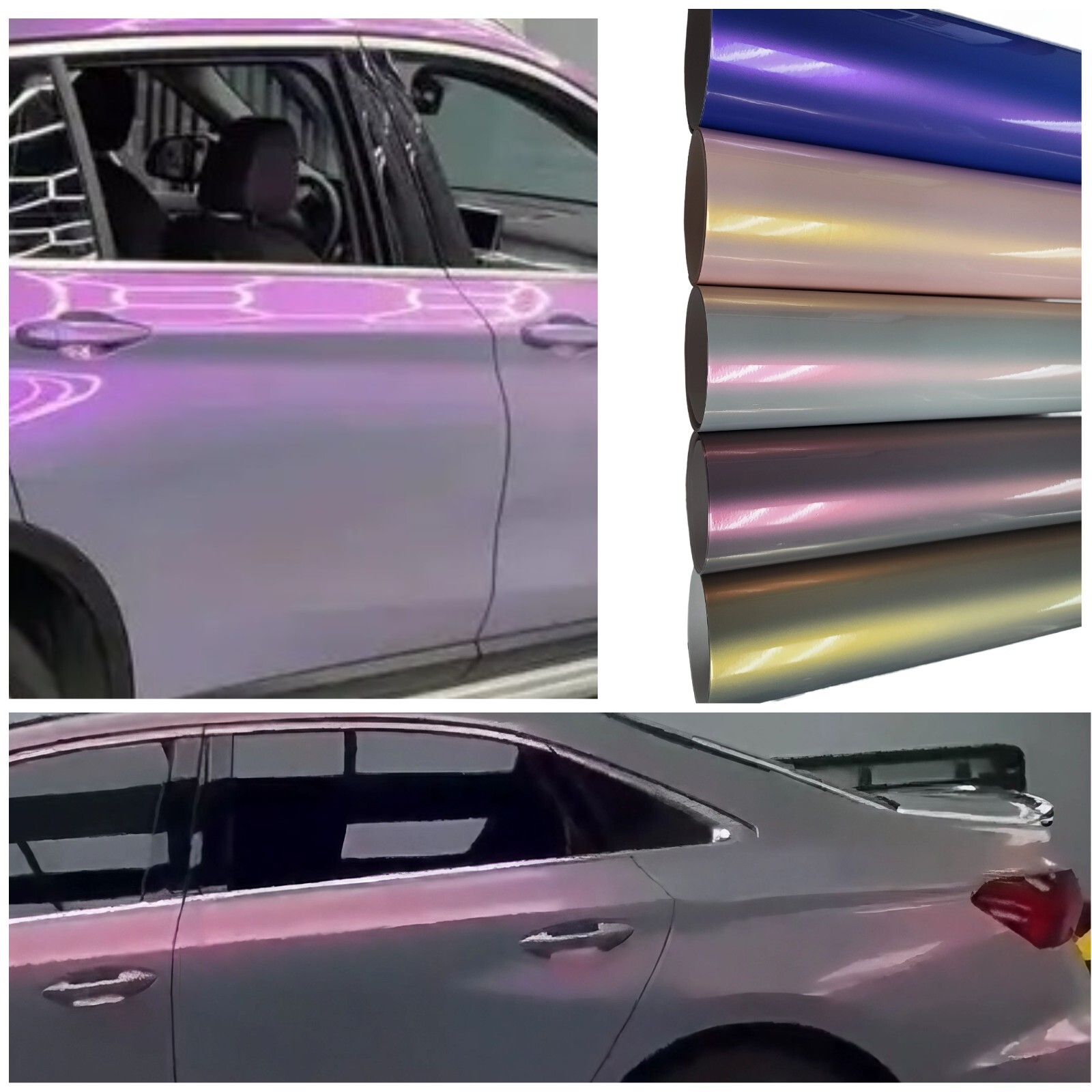 Color Change Chameleon Flip Gloss Glossy Vinyl Car Wrap Sticker Decal Film Roll