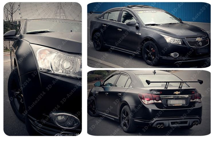 1ft X 5ft Matte Flat Black Vinyl Film Wrap Sheet With Air Release