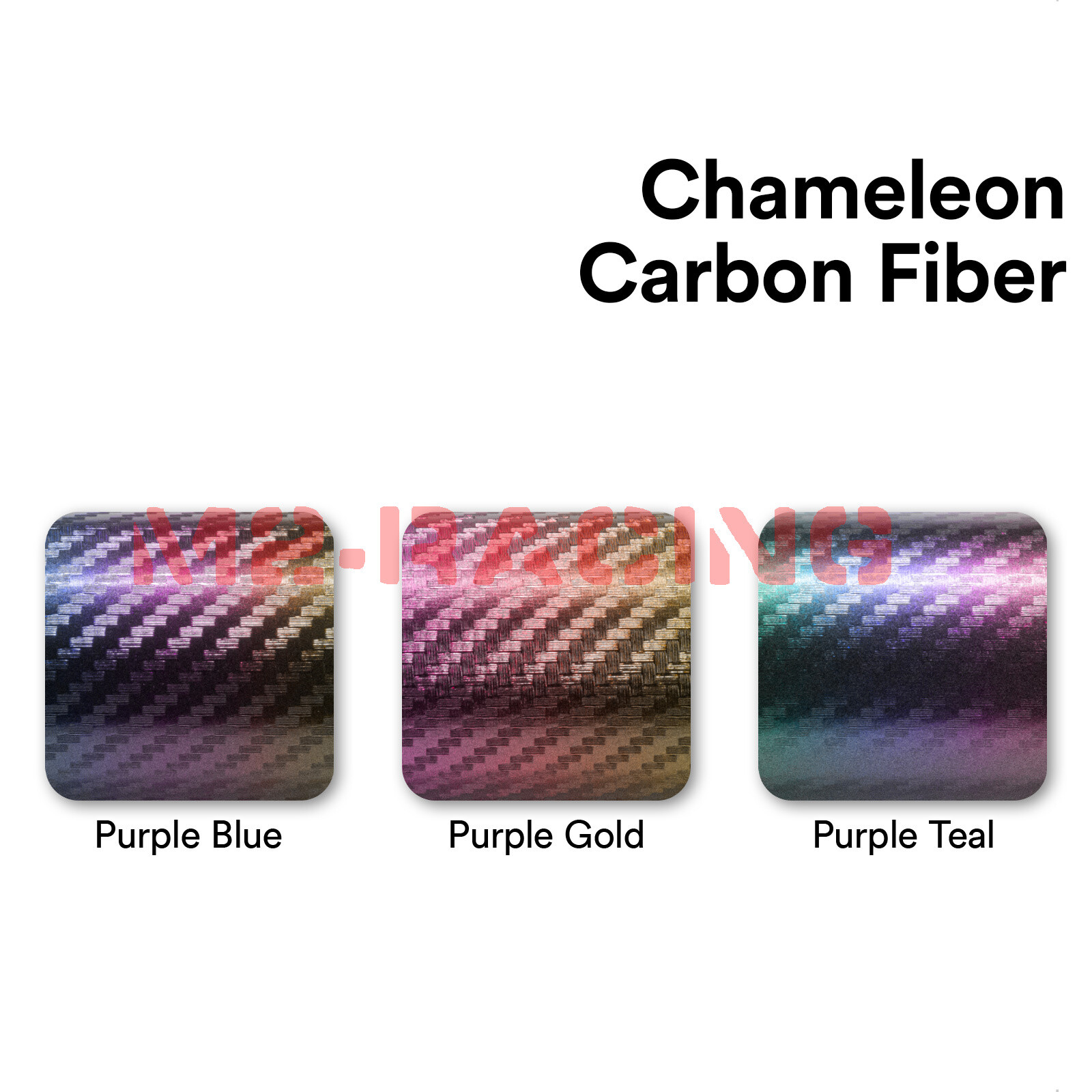 Chameleon 3D Carbon Fiber Matte Purple Blue Sticker Decal Vinyl Wrap Sheet Film