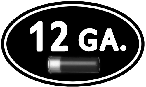 12 Gauge Ammo Can ** 2 PACK ** 5″x3″ Oval Shotgun Gun Vinyl Sticker D916